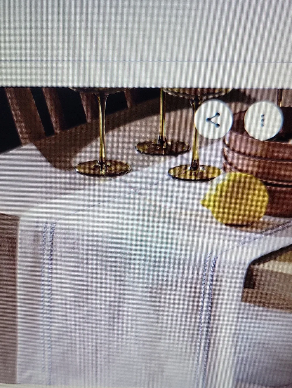Hearth & Hand Neutral Embroidered Border Cotton  & Jute Table Runner 14x72